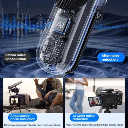 BOYA Magic 4 In 1 Flexible Wireless Lapel Microphone Live Streaming With Noise Reduction Interviews Desktop Mic, 07 Type-C 1 To 1 With Charging Case, 05 Type-C 1 To 2 With Charging Case, 02 3 Receivers+2 Transmitters+Charging Case