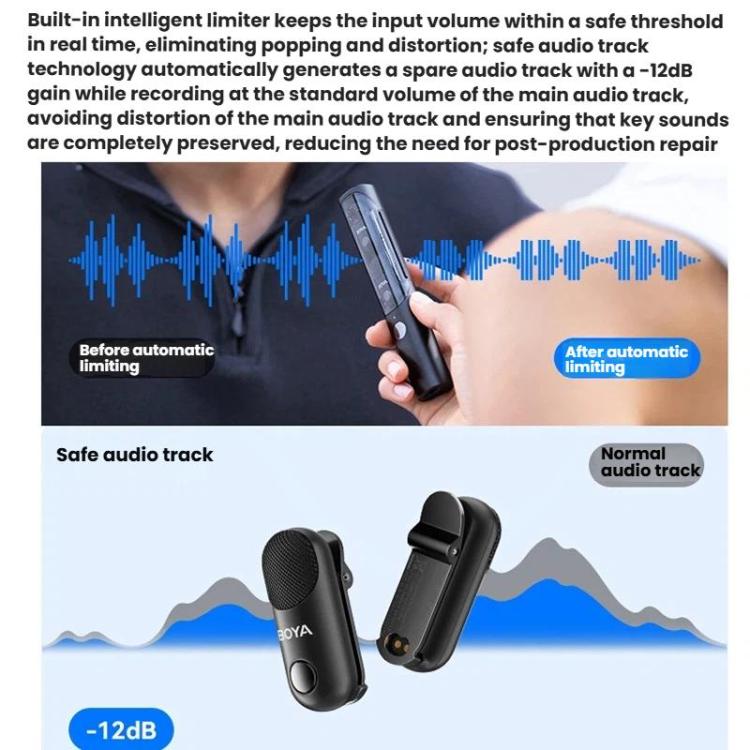 BOYA Magic 4 In 1 Flexible Wireless Lapel Microphone Live Streaming With Noise Reduction Interviews Desktop Mic, 07 Type-C 1 To 1 With Charging Case, 05 Type-C 1 To 2 With Charging Case, 02 3 Receivers+2 Transmitters+Charging Case
