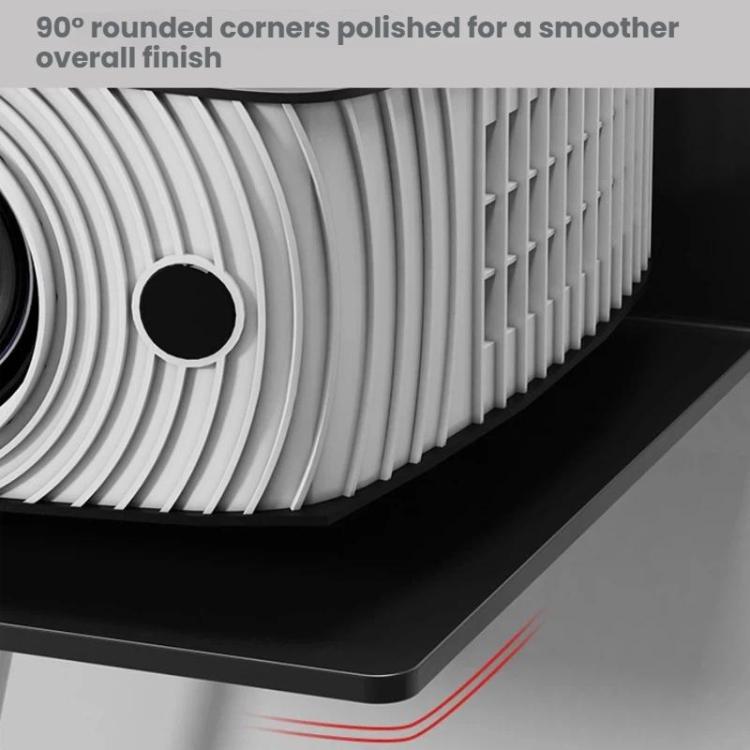 No Drill Wall Mount Shelf Carbon Steel Organizer for Projector, Camera, Router, TV Set-Top Box with Cable Hole Design, Small Black, Medium Black, Large Black, Small White, Medium White