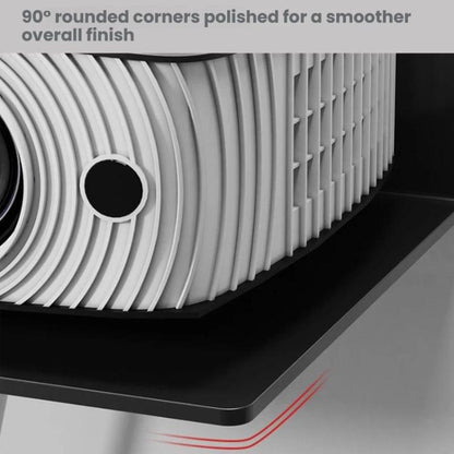No Drill Wall Mount Shelf Carbon Steel Organizer for Projector, Camera, Router, TV Set-Top Box with Cable Hole Design, Small Black, Medium Black, Large Black, Small White, Medium White