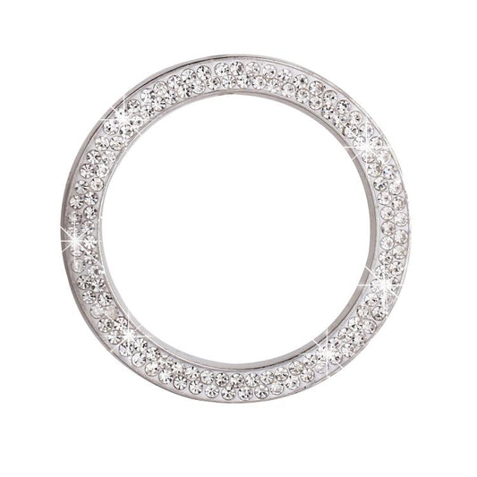 Car One-Touch Start Diamond-Embellished Trim Ring Sticker
