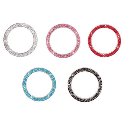 Car One-Touch Start Diamond-Embellished Trim Ring Sticker