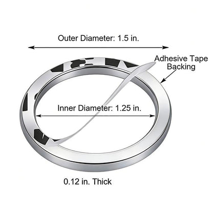 Car One-Touch Start Diamond-Embellished Trim Ring Sticker
