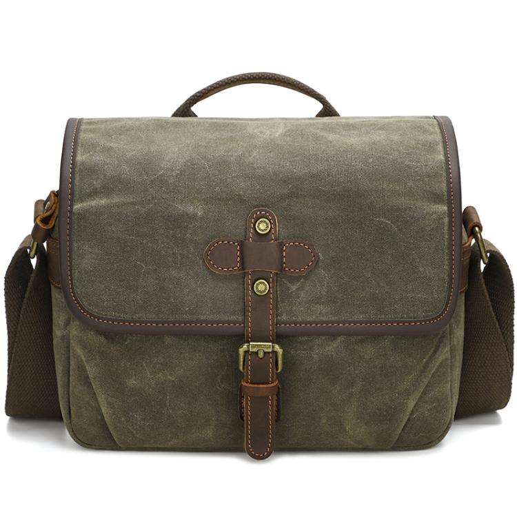 Waxed Canvas Camera Messenger Bag with Adjustable Dividers for DSLR Photography and Travel, L Dusty Yellow, L Army Green, S Army Green, S Dusty Yellow, S Deep Gray