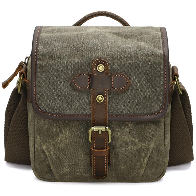 Waxed Canvas Camera Messenger Bag with Adjustable Dividers for DSLR Photography and Travel, L Dusty Yellow, L Army Green, S Army Green, S Dusty Yellow, S Deep Gray