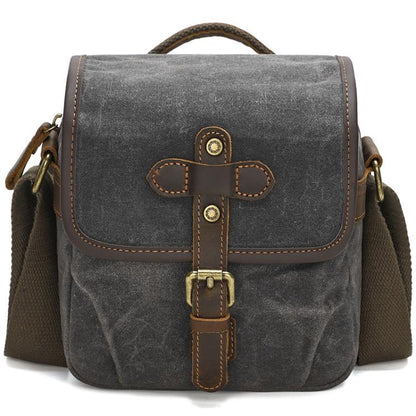 Waxed Canvas Camera Messenger Bag with Adjustable Dividers for DSLR Photography and Travel, L Dusty Yellow, L Army Green, S Army Green, S Dusty Yellow, S Deep Gray