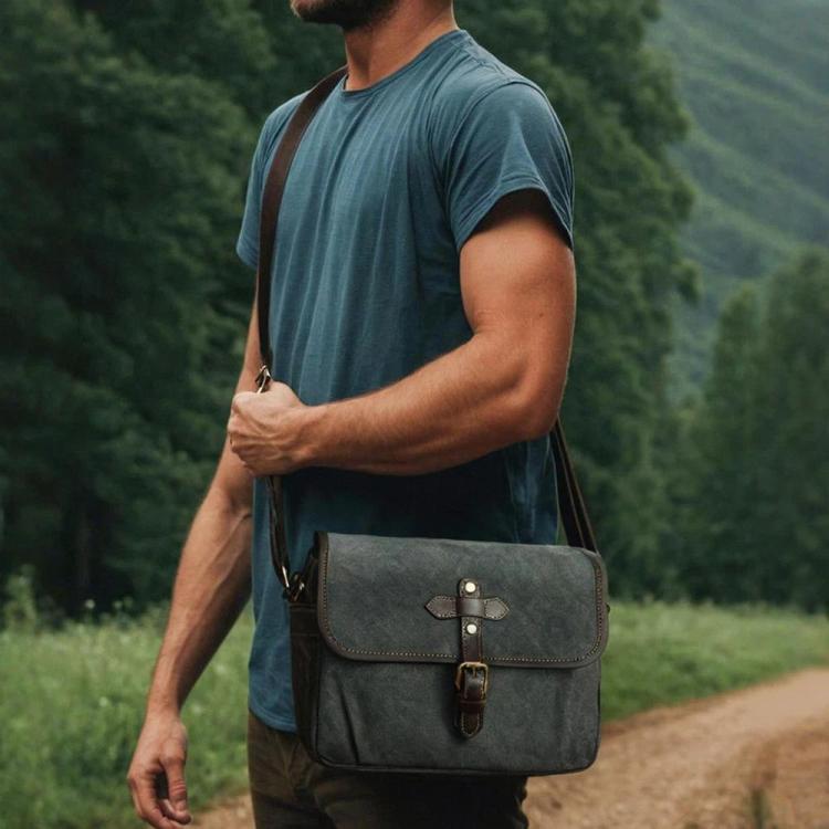 Waxed Canvas Camera Messenger Bag with Adjustable Dividers for DSLR Photography and Travel, L Dusty Yellow, L Army Green, S Army Green, S Dusty Yellow, S Deep Gray