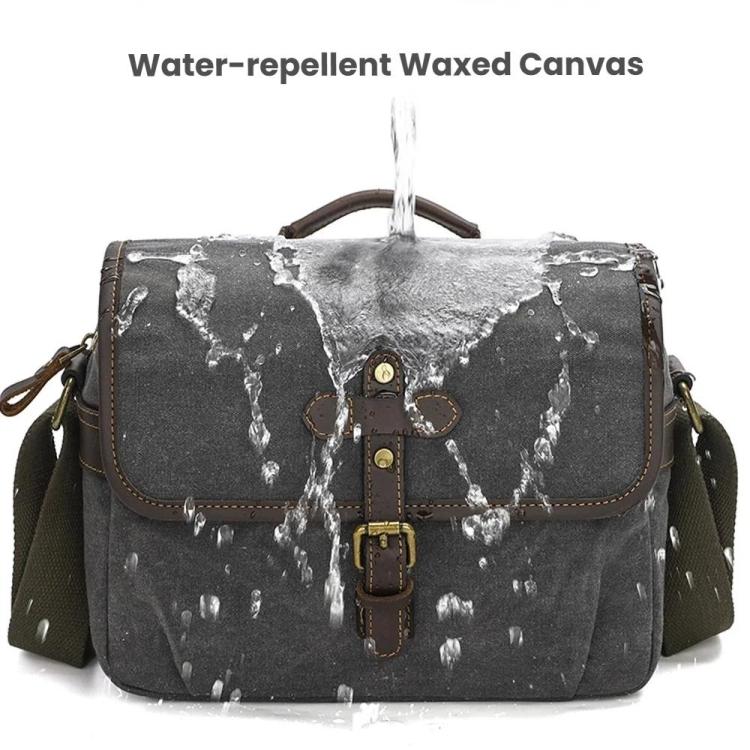 Waxed Canvas Camera Messenger Bag with Adjustable Dividers for DSLR Photography and Travel, L Dusty Yellow, L Army Green, S Army Green, S Dusty Yellow, S Deep Gray