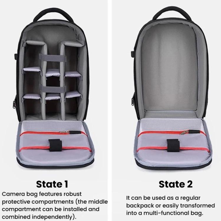 Waterproof Large-Capacity DSLR Camera Backpack Multi-Functional Lightweight Casual Bag, Waterproof Casual Bag
