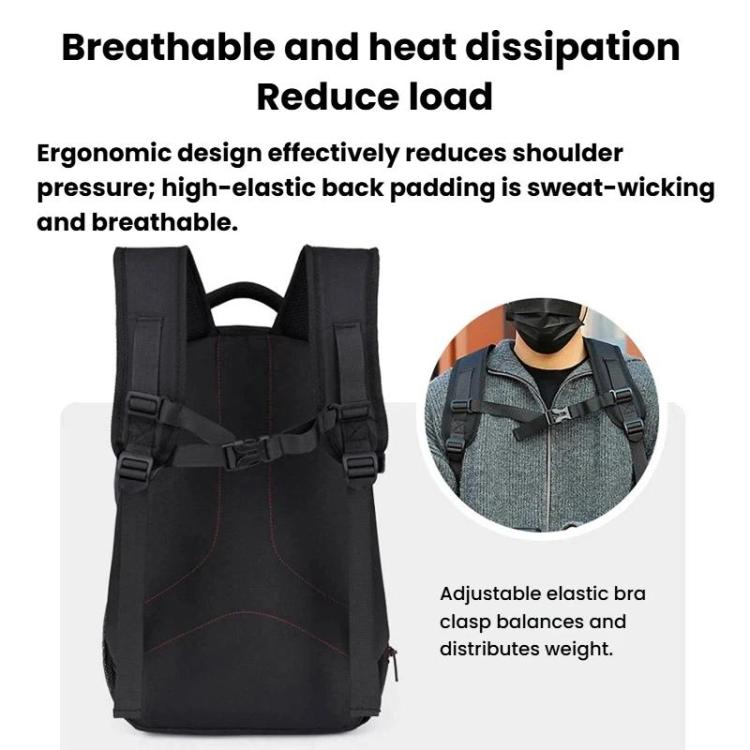 Waterproof Large-Capacity DSLR Camera Backpack Multi-Functional Lightweight Casual Bag, Waterproof Casual Bag