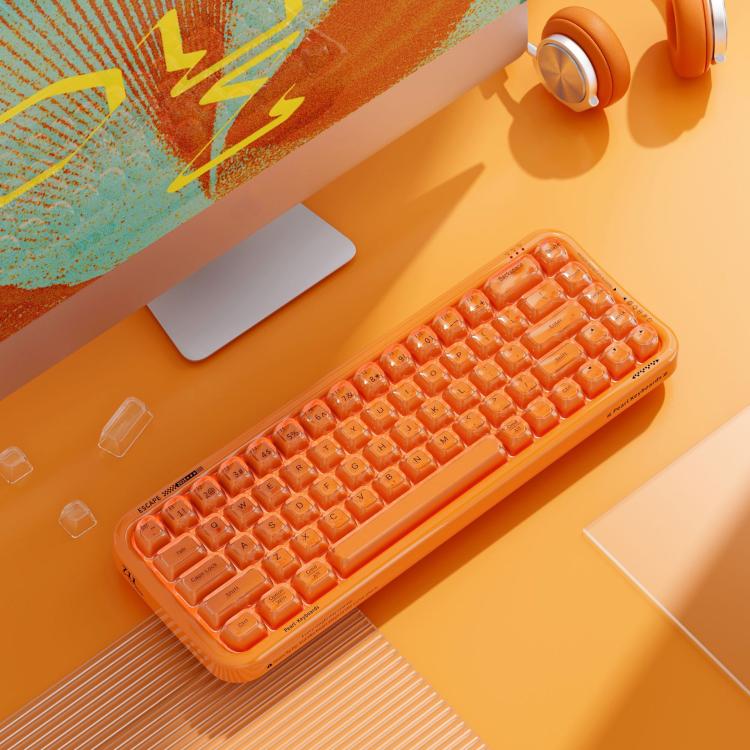 MOFii 711 Pearl Semi-Transparent Triple-Mode Bluetooth RGB Backlit Wireless Keyboard