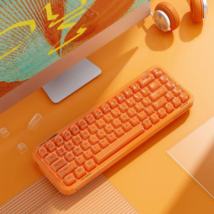 MOFii 711 Pearl Semi-Transparent Triple-Mode Bluetooth RGB Backlit Wireless Keyboard