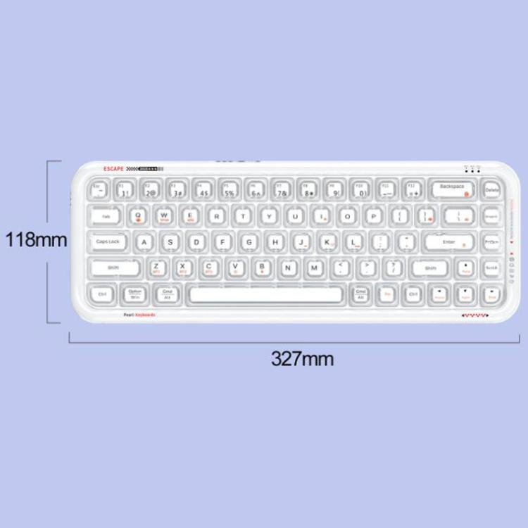 MOFii 711 Pearl Semi-Transparent Triple-Mode Bluetooth RGB Backlit Wireless Keyboard