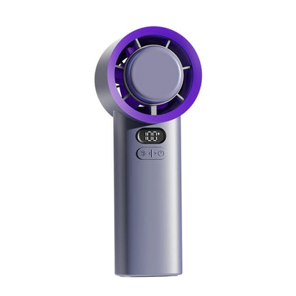 Rechargeable Handheld & Desktop Fan with Cooling Ice Mode, 100 Speed Turbo Fan, Smart Display, Portable Personal Fan for Outdoor & Office