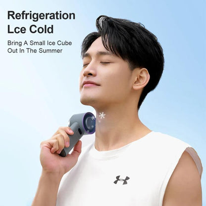 Rechargeable Handheld & Desktop Fan with Cooling Ice Mode, 100 Speed Turbo Fan, Smart Display, Portable Personal Fan for Outdoor & Office