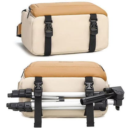 QISEMIAN Crossbody Camera Bag Water-Resistant Sling Messenger Bag With Tripod Mount & Luggage Strap, XK0042 Orange, XK0042 Green