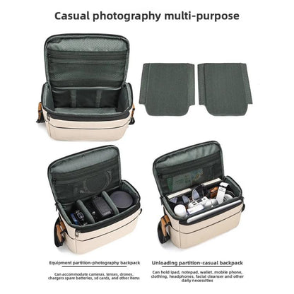 QISEMIAN Crossbody Camera Bag Water-Resistant Sling Messenger Bag With Tripod Mount & Luggage Strap, XK0042 Orange, XK0042 Green