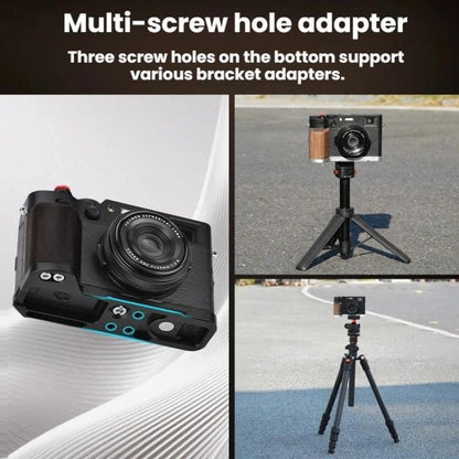 For Fujifilm X100VI Flymile Camera L-Shaped Handgrip With Cold Shoe Thumb Rest Bracket, For Fujifilm X100VI Silver Walnut, For Fujifilm X100VI Black Ebony