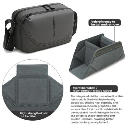 QISEMIAN All-in-One Mens Photography Sling Bag with Removable Camera Insert & Tripod Holder