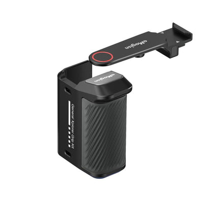 aMagisn Street Photography Handle Grip for DJI Action 5 Pro/Action 4/Action 3, Compatible with Original Camera Cage, Plastic Version, Metal Black, Metal Gray