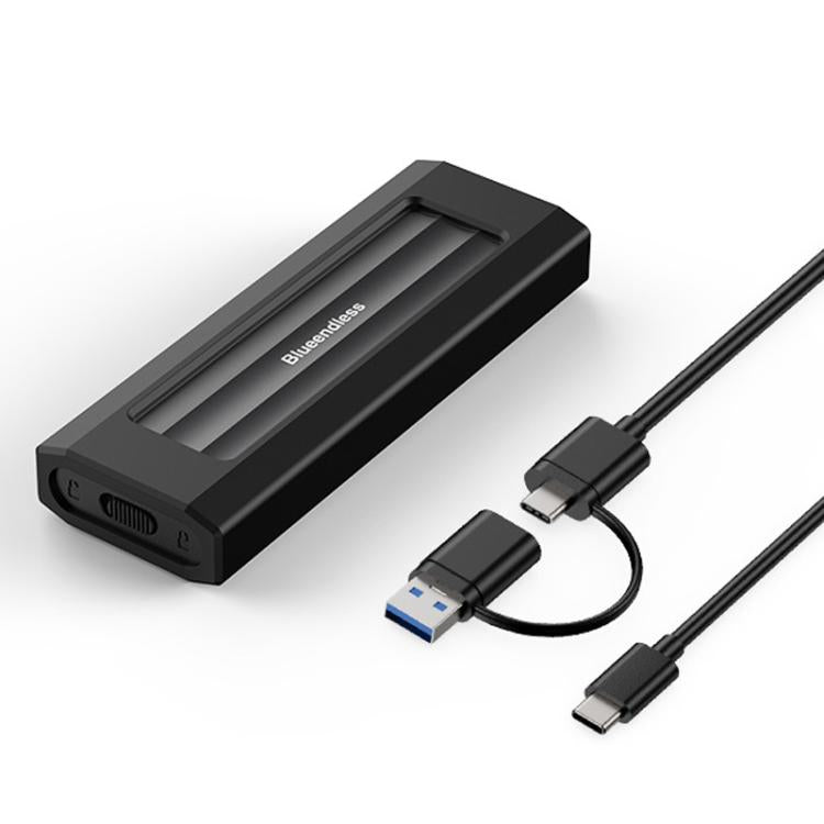 Blueendless 10Gbps M.2 SSD Enclosure External Type-C 3.2 Portable Hard Drive Case, NVMe Protocol With USB Cable Black Gray, NVMe Protocol With USB/Type-C 2 In 1 Cable Black Gray, NVMe Protocol With USB Cable Silver Orange...