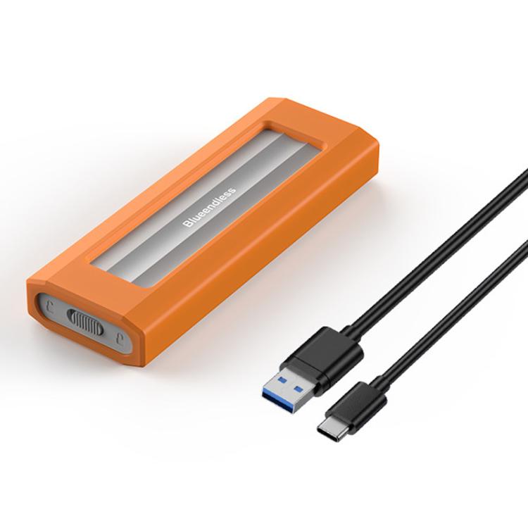 Blueendless 10Gbps M.2 SSD Enclosure External Type-C 3.2 Portable Hard Drive Case, NVMe Protocol With USB Cable Black Gray, NVMe Protocol With USB/Type-C 2 In 1 Cable Black Gray, NVMe Protocol With USB Cable Silver Orange...