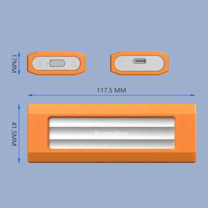 Blueendless 10Gbps M.2 SSD Enclosure External Type-C 3.2 Portable Hard Drive Case, NVMe Protocol With USB Cable Black Gray, NVMe Protocol With USB/Type-C 2 In 1 Cable Black Gray, NVMe Protocol With USB Cable Silver Orange...