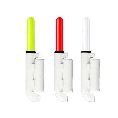 20pcs Slanted-bottom Night Fishing Electronic Rod Tip Light Waterproof Fishing Tackle, Round-headed Green Light, Round-headed Red Light, Bite-activated Flashing Light