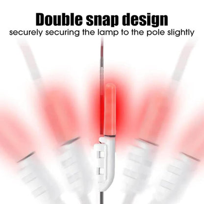 20pcs Slanted-bottom Night Fishing Electronic Rod Tip Light Waterproof Fishing Tackle, Round-headed Green Light, Round-headed Red Light, Bite-activated Flashing Light
