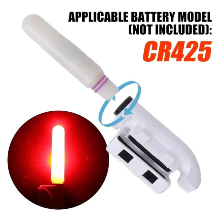 20pcs Slanted-bottom Night Fishing Electronic Rod Tip Light Waterproof Fishing Tackle, Round-headed Green Light, Round-headed Red Light, Bite-activated Flashing Light