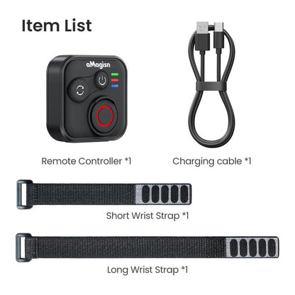 aMagisn Bluetooth Remote Shutter for DJI Osmo Action 6/Action 5 Pro/Action 4/Osmo 360, AA28