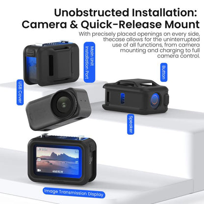 For DJI Osmo Nano Vision Dock aMagisn Silicone Case With Multifunctional Wrist Strap