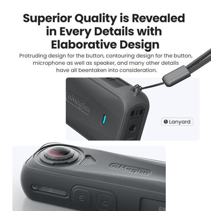 For Insta360 X4 Air Camera, aMagisn Silicone Case Black, aMagisn Silicone Case Gray, aMagisn Silicone Case & Lens Cap Black, aMagisn Silicone Case & Lens Cap Gray
