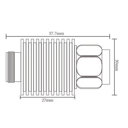 N-Type 5W Coaxial Fixed Attenuator Male To Female RF Coaxial Plug, DC-3G 1dB, DC-3G 2dB, DC-3G 3dB, DC-3G 5dB, DC-3G 6dB, DC-3G 10dB, DC-3G 15dB, DC-3G 20dB, DC-3G 25dB, DC-3G 30dB, DC-3G 40dB, DC-3G 50dB, DC-4G 1dB, DC-4G 2dB, DC-4G 3dB, DC-4G 5dB...