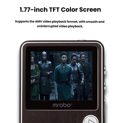 Mrobo HiFi Music Player With DAC Chip - 1.77-Inch Color Screen, Scroll Wheel Control, Supports Lossless Audio & AMV Video, 8GB, 16GB, 32GB, 64GB, 128GB, 256GB