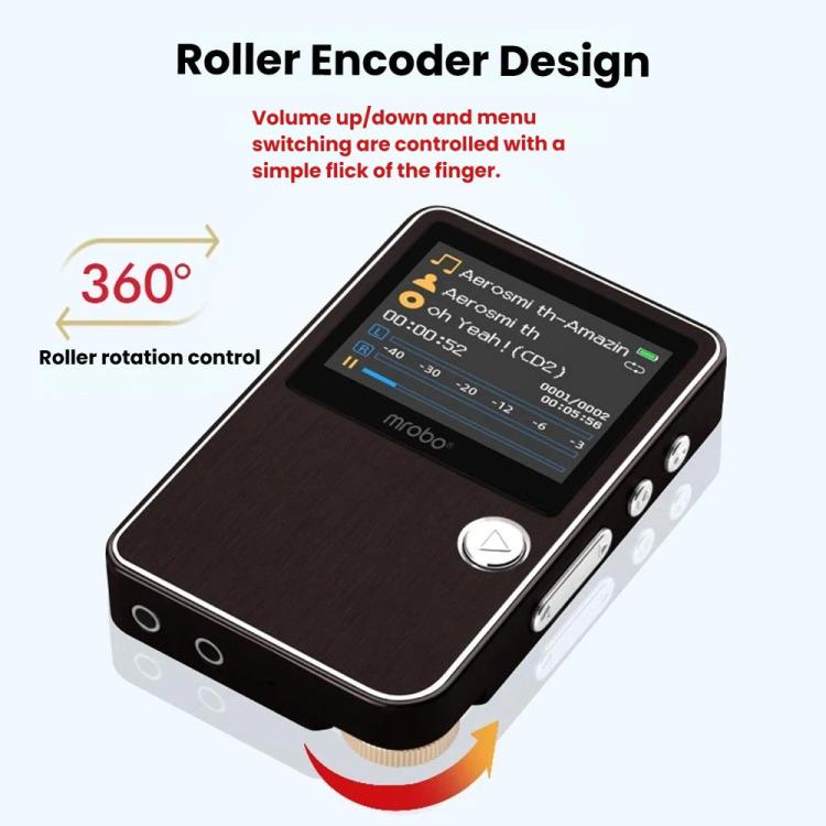 Mrobo HiFi Music Player With DAC Chip - 1.77-Inch Color Screen, Scroll Wheel Control, Supports Lossless Audio & AMV Video, 8GB, 16GB, 32GB, 64GB, 128GB, 256GB