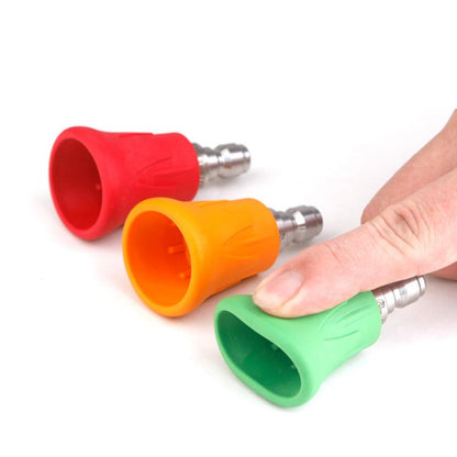 1/4 inch Car Wash Machine Splash-Proof Quick-Connect Nozzle with Soft Rubber Cover, 0-degree Red 035, 15-degree Yellow 035, 25-degree Green 035, 40-degree White 035, 0-degree Red 040, 15-degree Yellow 040, 25-degree Green 040, 40-degree White 040