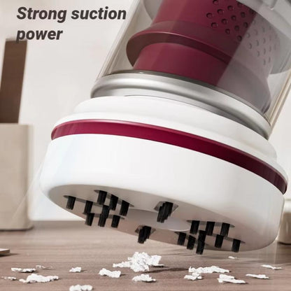 Mini Desktop Vacuum Cleaner 2-Speed USB Rechargeable, for Eraser Shavings & Keyboard Dust with Brush Nozzle