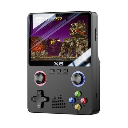 X6 Gaming Console Handheld Emulator Multi-Functional Retro Dual-Joystick HD Color Screen 32G Arcade, Single-player, Dual-Player