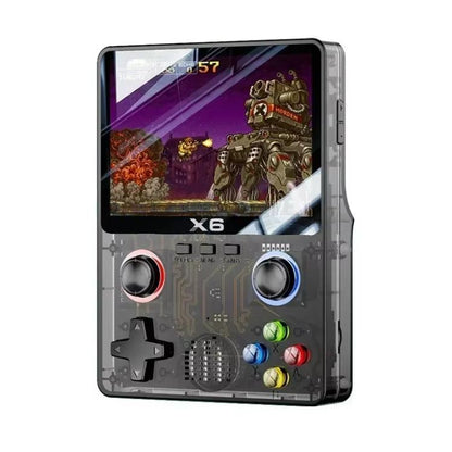X6 Gaming Console Handheld Emulator Multi-Functional Retro Dual-Joystick HD Color Screen 32G Arcade, Single-player, Dual-Player