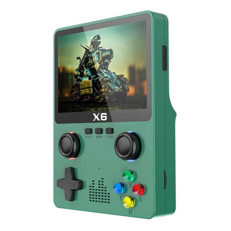 X6 Gaming Console Handheld Emulator Multi-Functional Retro Dual-Joystick HD Color Screen 32G Arcade, Single-player, Dual-Player