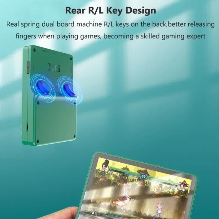 X6 Gaming Console Handheld Emulator Multi-Functional Retro Dual-Joystick HD Color Screen 32G Arcade, Single-player, Dual-Player