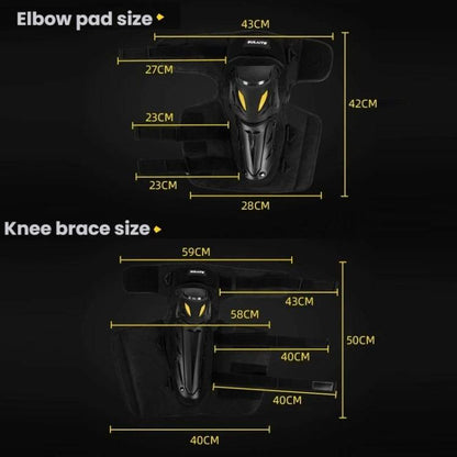 SULAITE Winter Thickened Warm Motorcycle Riding Windproof Gear, Knee Pads 2pcs /Set, Elbow Pads 2pcs /Set, Protective Gear 4pcs /Set