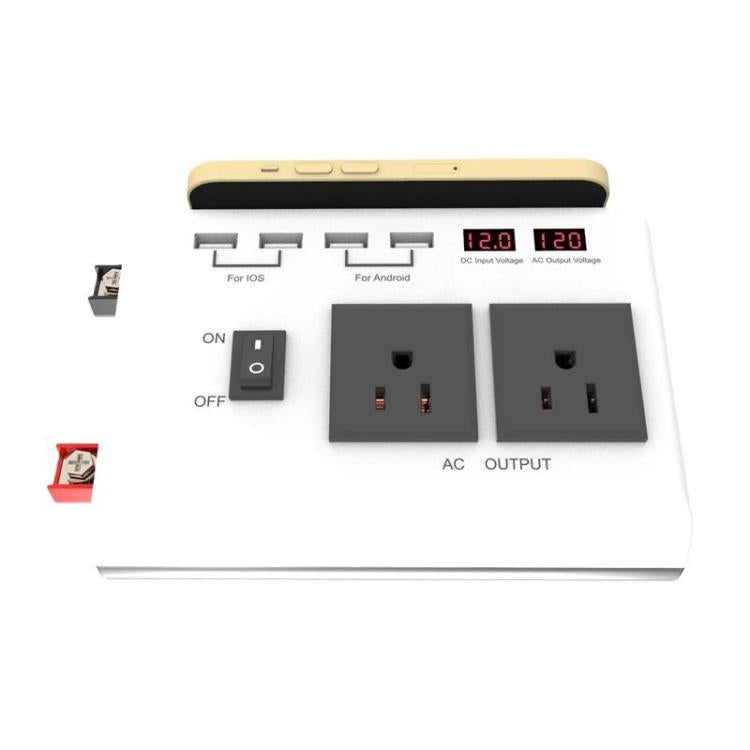 4-USB Dual-Socket Inverter Socket Car Digital Display Power Conversion Outlet, EU Plug 12V To 220V, US Plug 12V To 110V, Brazil Plug 12V To 110V, Brazil Plug 12V To 220V