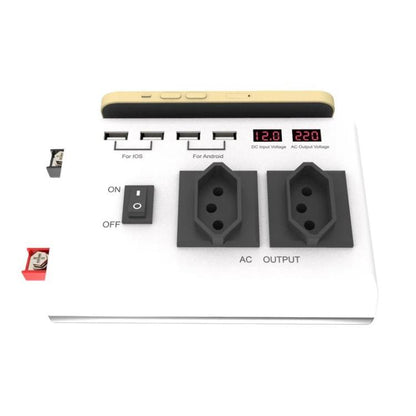 4-USB Dual-Socket Inverter Socket Car Digital Display Power Conversion Outlet, EU Plug 12V To 220V, US Plug 12V To 110V, Brazil Plug 12V To 110V, Brazil Plug 12V To 220V