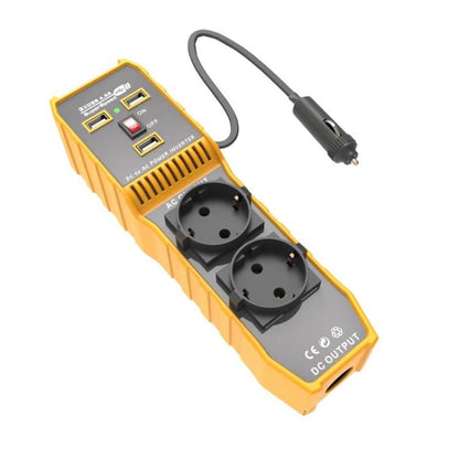 3-USB Dual-Socket Car Power Inverter Vehicle Power Converter, EU Plug 12V To 220V, US Plug 12V To 110V, Brazil Plug 12V To 110V, Brazil Plug 12V To 220V