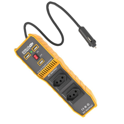 3-USB Dual-Socket Car Power Inverter Vehicle Power Converter, EU Plug 12V To 220V, US Plug 12V To 110V, Brazil Plug 12V To 110V, Brazil Plug 12V To 220V