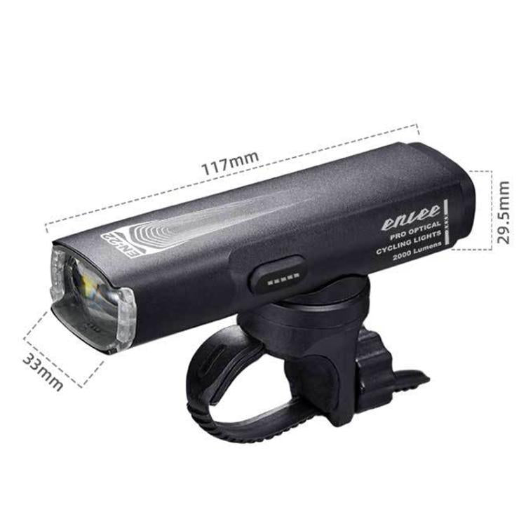ENLEE EN-22 IP66 Waterproof High-Brightness Bike Headlight Anti-Glare Night Riding Light, 1600LM Black, 1600LM Grey, 2000LM Black, 2000LM Grey