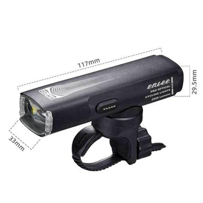 ENLEE EN-22 IP66 Waterproof High-Brightness Bike Headlight Anti-Glare Night Riding Light, 1600LM Black, 1600LM Grey, 2000LM Black, 2000LM Grey