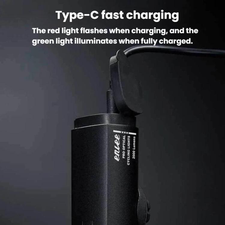 ENLEE EN-22 IP66 Waterproof High-Brightness Bike Headlight Anti-Glare Night Riding Light, 1600LM Black, 1600LM Grey, 2000LM Black, 2000LM Grey